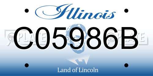 C05986B Illinois License Plate