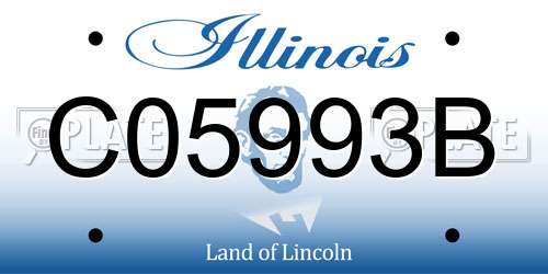 C05993B Illinois License Plate