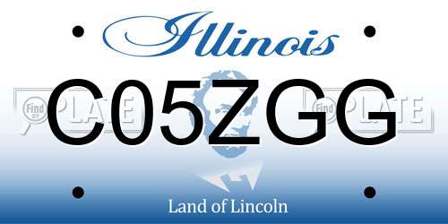 C05ZGG Illinois License Plate