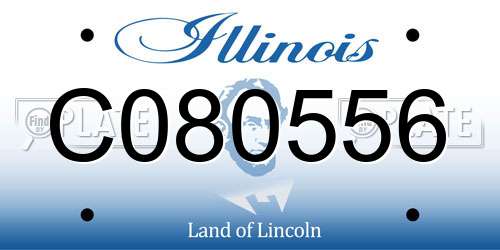 C080556 Illinois License Plate