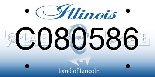 C080586 Illinois License Plate