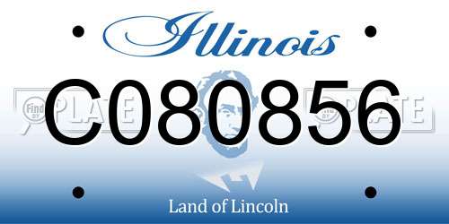C080856 Illinois License Plate