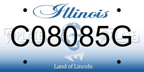 C08085G Illinois License Plate
