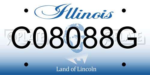 C08088G Illinois License Plate