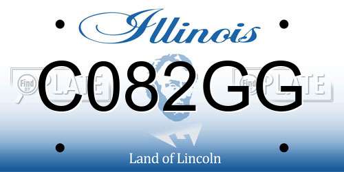 C082GG Illinois License Plate