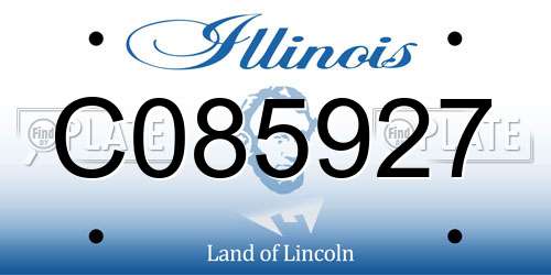 C085927 Illinois License Plate