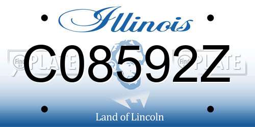 C08592Z Illinois License Plate