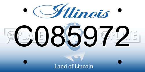 C085972 Illinois License Plate