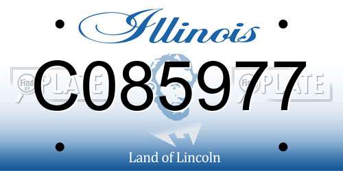 C085977 Illinois License Plate