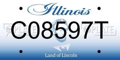 C08597T Illinois License Plate