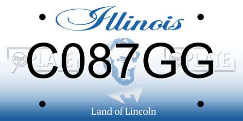 C087GG Illinois License Plate