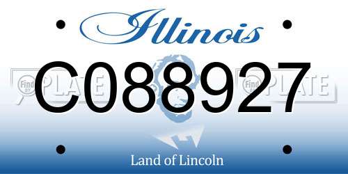 C088927 Illinois License Plate