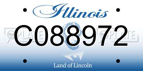 C088972 Illinois License Plate