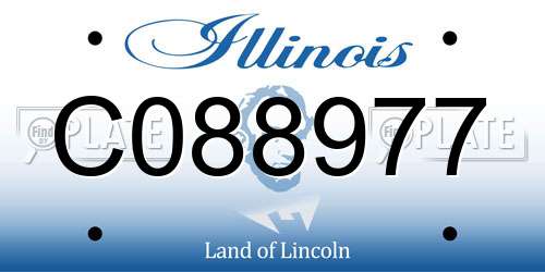C088977 Illinois License Plate