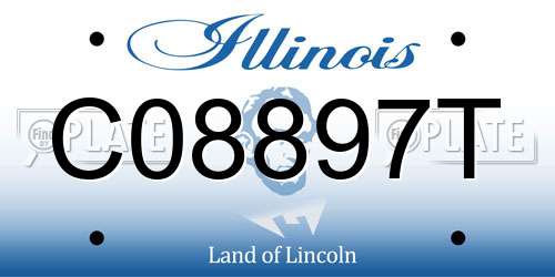 C08897T Illinois License Plate