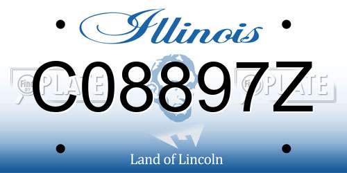 C08897Z Illinois License Plate