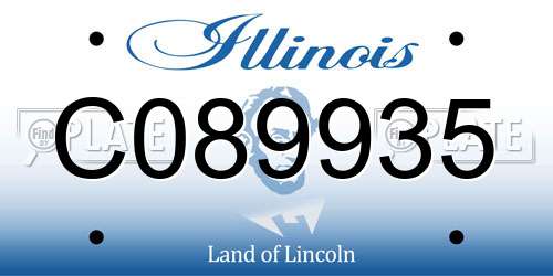 C089935 Illinois License Plate