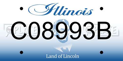 C08993B Illinois License Plate