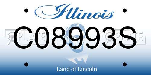C08993S Illinois License Plate