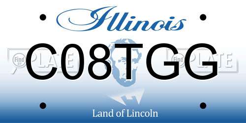 C08TGG Illinois License Plate