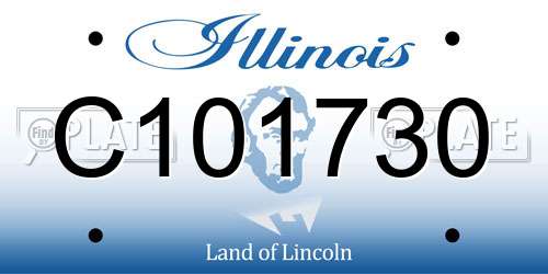 C101730 Illinois License Plate