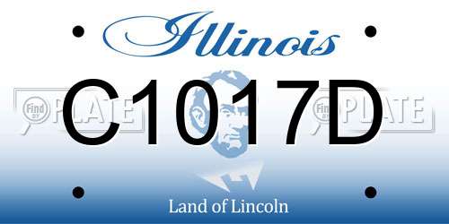 C1017D Illinois License Plate