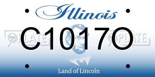 C1017O Illinois License Plate
