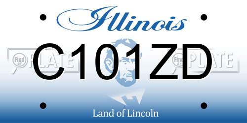 C101ZD Illinois License Plate