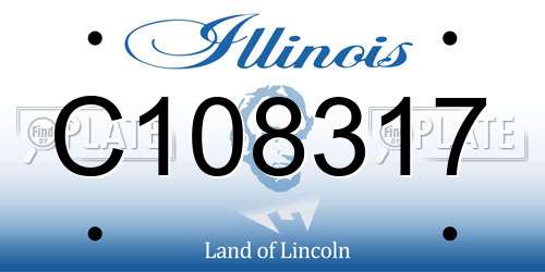 C108317 Illinois License Plate