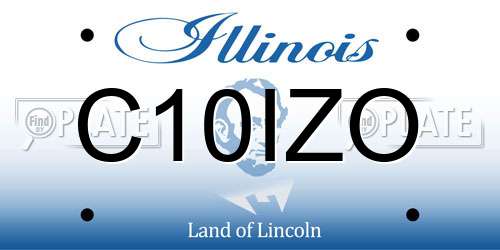 C10IZO Illinois License Plate