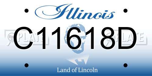 C11618D Illinois License Plate