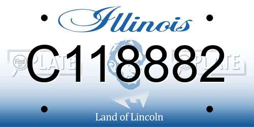 C118882 Illinois License Plate