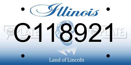 C118921 Illinois License Plate