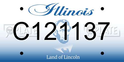 C121137 Illinois License Plate