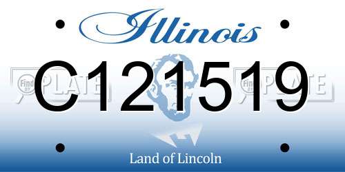 C121519 Illinois License Plate