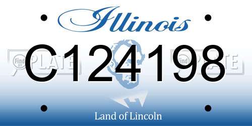 C124198 Illinois License Plate