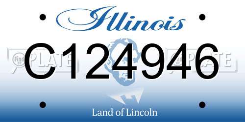 C124946 Illinois License Plate