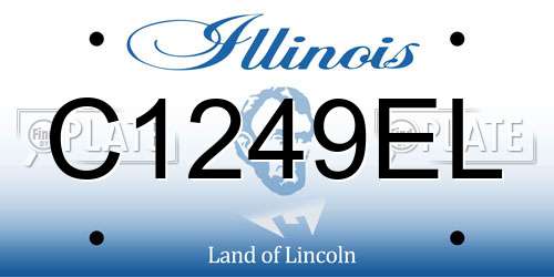 C1249EL Illinois License Plate