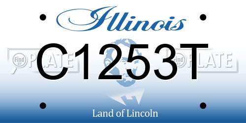 C1253T Illinois License Plate