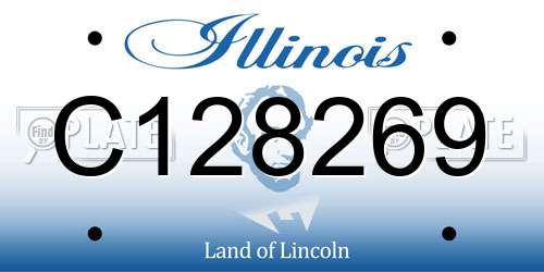 C128269 Illinois License Plate