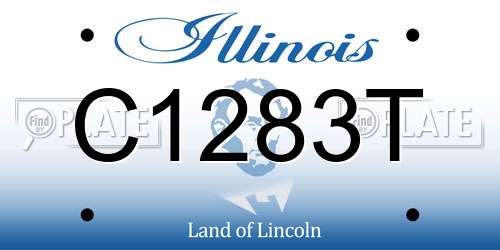 C1283T Illinois License Plate