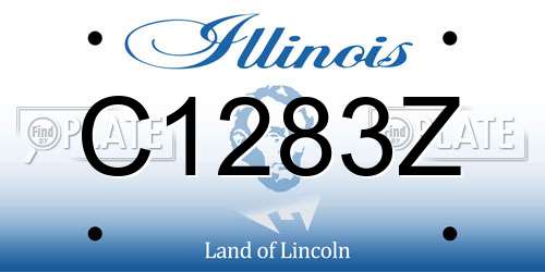 C1283Z Illinois License Plate