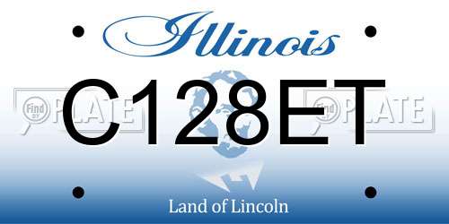C128ET Illinois License Plate