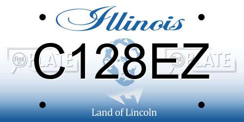C128EZ Illinois License Plate