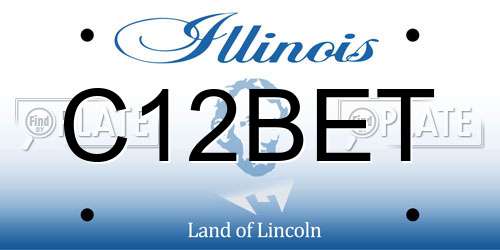 C12BET Illinois License Plate