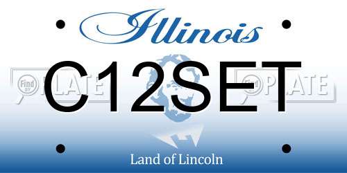 C12SET Illinois License Plate