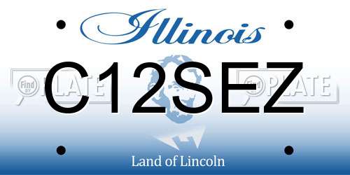 C12SEZ Illinois License Plate