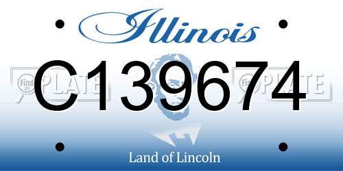 C139674 Illinois License Plate