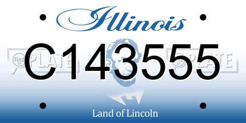 C143555 Illinois License Plate