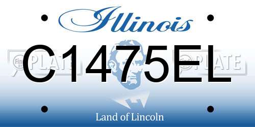 C1475EL Illinois License Plate